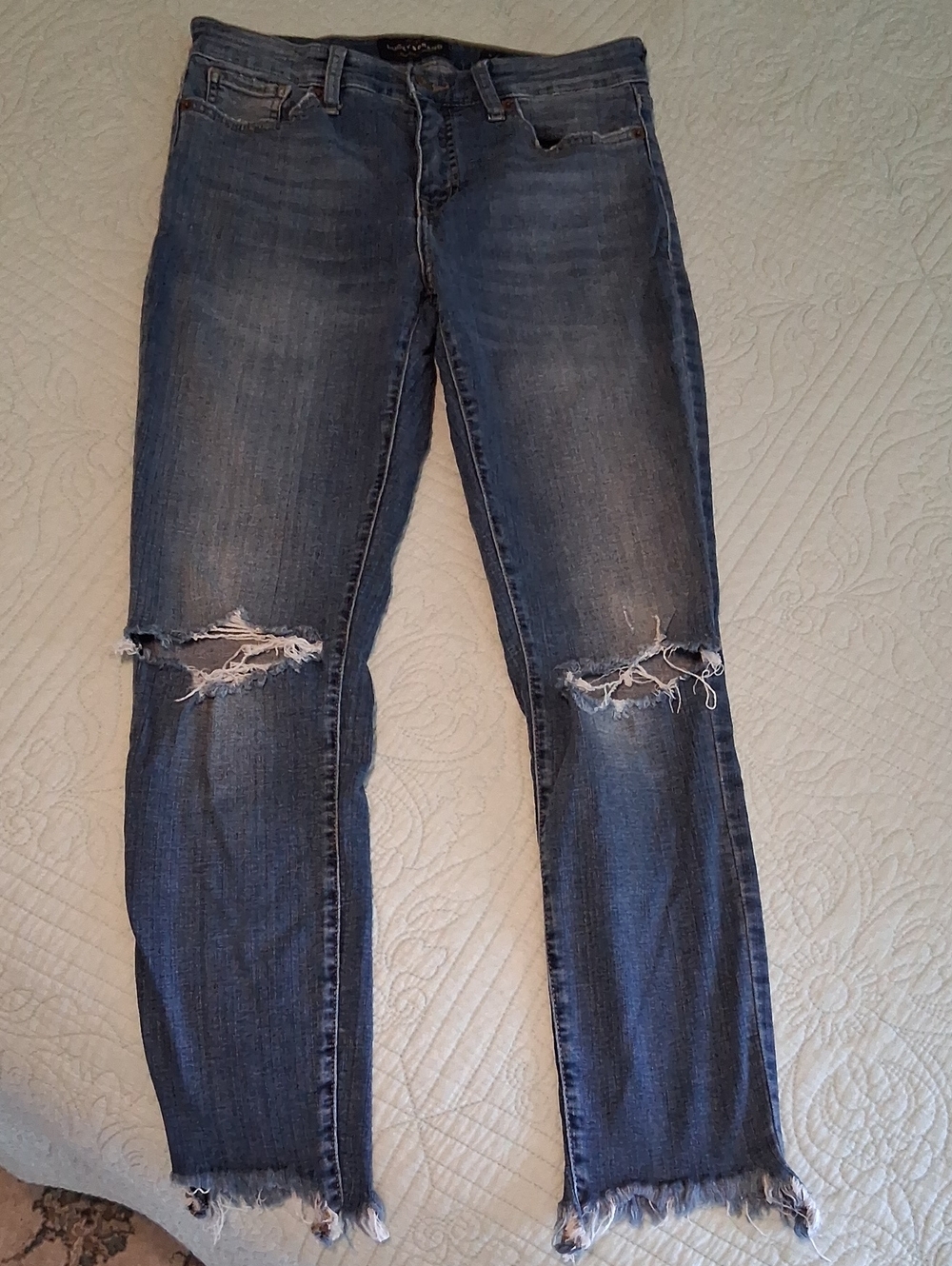 Lucky Brand Distressed Ava Skinny Crop Jean, GUC